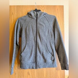 Lululemon Athletica Charcoal full zip scuba hoodie